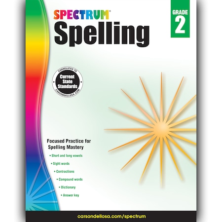 Spectrum Spelling Workbook, Grade 2, Paperback 704598